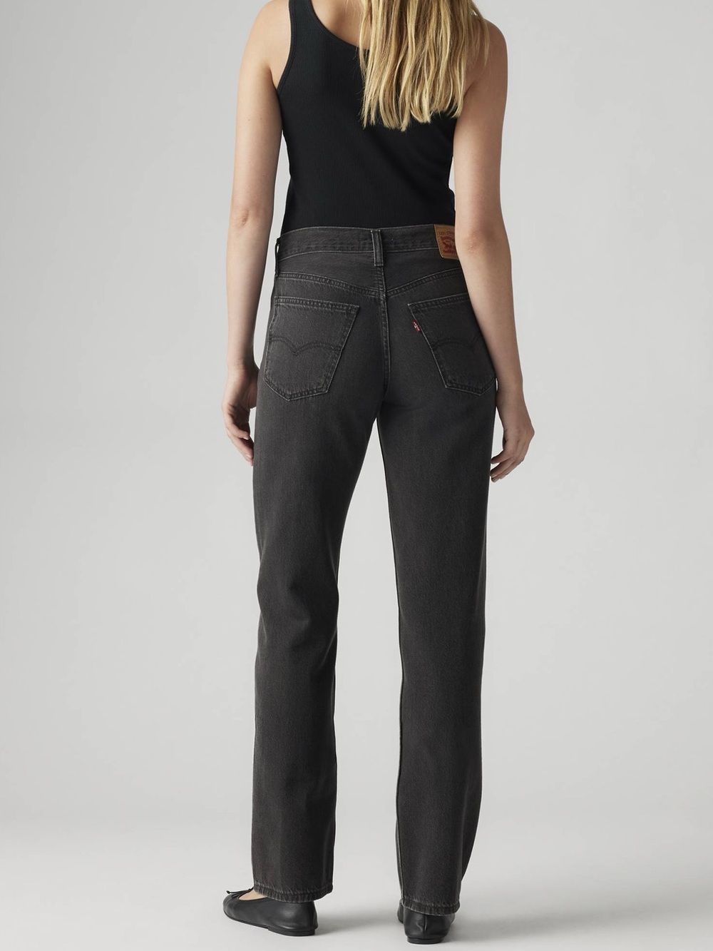 Levi's Low Pro Straight Leg Jeans in Washed Black - Size 24